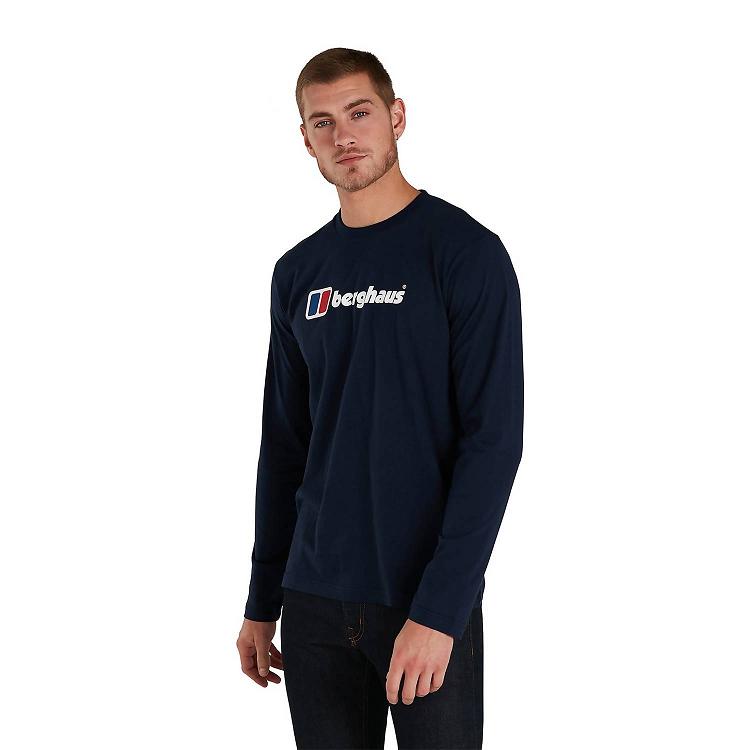 Pánska Tričko Berghaus Organic Big Logo Modre Slovensko 8402OEGYN